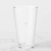 Verre LJ Monogram Élégant Mariage moderne (Dos)