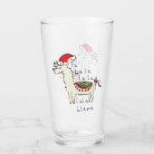 Verre Llama Cute Drôle Noël Vacances (Dos)