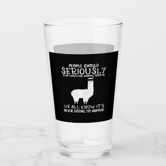 Verre Llama Gift| Les gens devraient sérieusement (Devant)