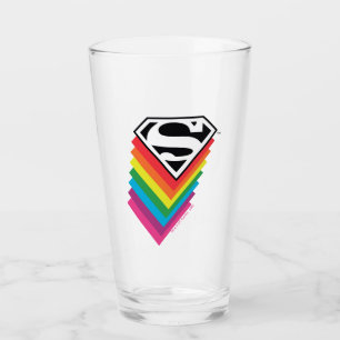 Verre Logo à arc-en-ciel superman