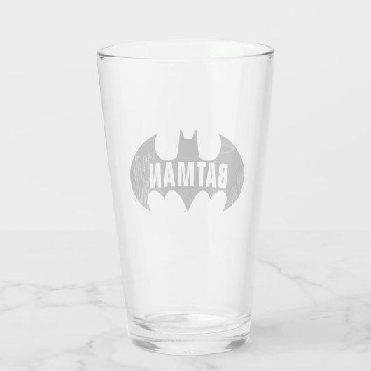 Verre Logo Bat Avec Gotham Etching (Dos)