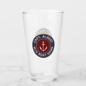 Verre Logo d'Ancre personnalisé du capitaine Maroon (Dos)