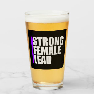 Verre Logo de citation de l'autonomisation féministe à f