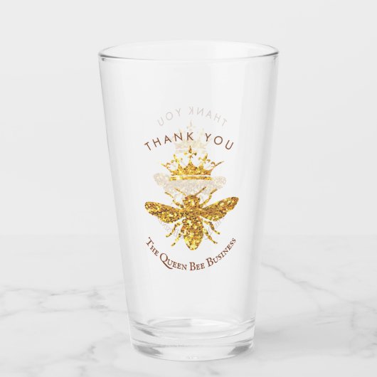 Verre logo de la reine des abeilles (Devant)