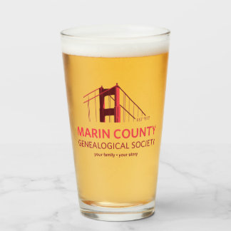 Verre Logo de la Société généalogique du comté de Marin