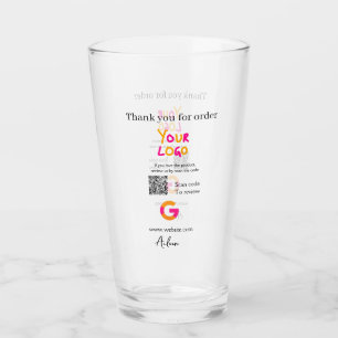 Verre logo de site web d'entreprise de critique Google s