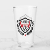Verre Logo de soccer monogramme personnalisé (Dos)