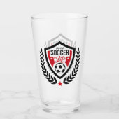 Verre Logo de soccer monogramme personnalisé (Devant)