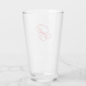 Verre Logo de typographie initiale de monogramme élégant (Dos)
