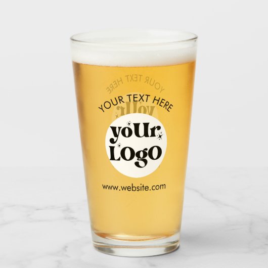 Verre Logo d'entreprise personnalisé (Dos (rempli))