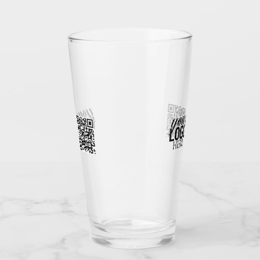 Verre Logo d'entreprise promotionnel et code QR (Droite)