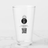 Verre Logo d'entreprise QR Code Moderne Minimaliste (Dos)
