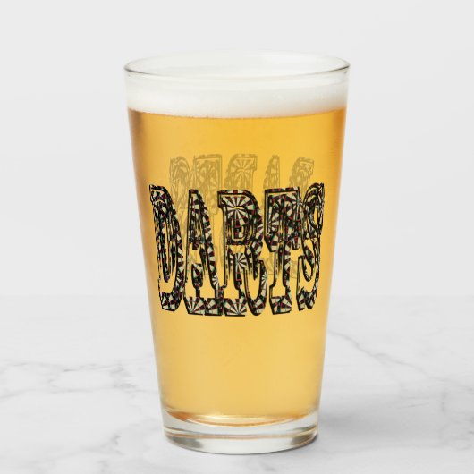 Verre Logo des fléchettes dimensionnelles, (Devant (rempli))