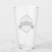 Verre Logo d'Hexagon de Ruban Anniversaire du mariage vi (Dos)