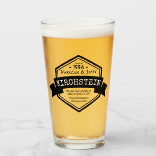 Verre Logo d'Hexagon de Ruban Anniversaire du mariage vi