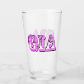 Verre Logo du nom de Gia rose, (Dos)