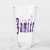 Verre Logo du nom de Janice Floral Violet, (Dos)