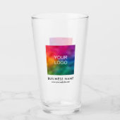 Verre Logo Entreprise Petite Entreprise Ici Bière Modèle (Devant)