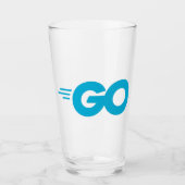 Verre Logo Golang (Go Programming Language) (Devant)