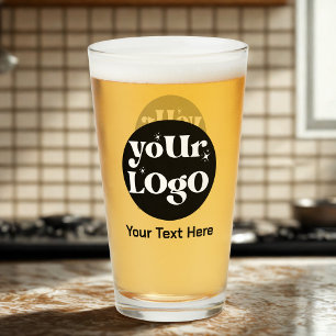 Verre Logo minimaliste et commerce de texte