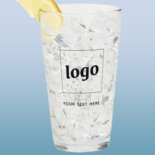 Verre Logo simple et commerce de texte