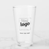 Verre Logo simple et commerce de texte (Devant)
