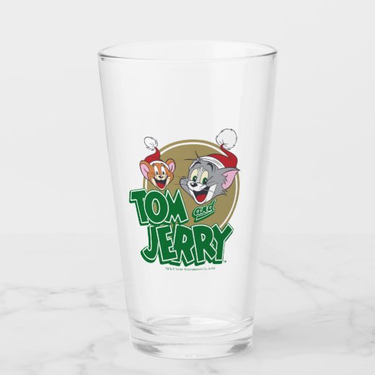 Verre Logo Tom et Jerry Holiday (Devant)