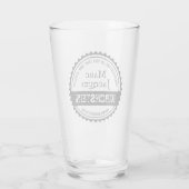 Verre Logo vintage Votre nom Bouteille Casquette Cercle  (Dos)