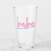 Verre LOLA Neon Blue et rose 90's Babe Bachelorette (Devant)