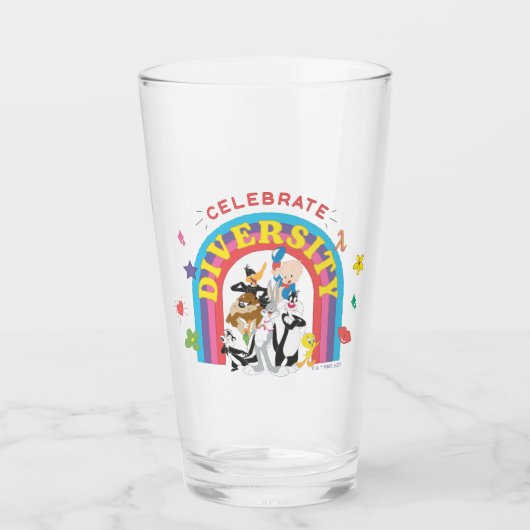 Verre LOONEY TUNES™ - Celebrate Diversity Pride Rainbow (Devant)