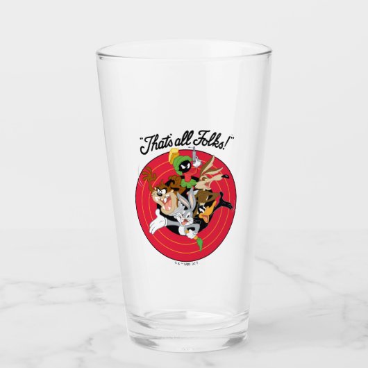 Verre LOONEY TUNES™ "C'EST TOUS DES FOLKS!™" Groupe Bull (Devant)