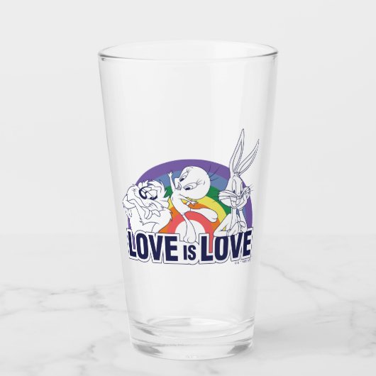 Verre LOONEY TUNES™ - Love Is Love (Devant)