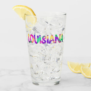 Verre Louisiane couleurs de Madi Gras et de la nourritur
