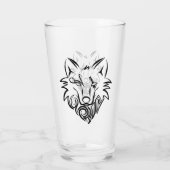 Verre Loup tribal noir et blanc (Dos)
