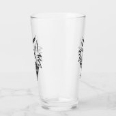 Verre Loup tribal noir et blanc (Droite)