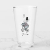 Verre L'ours de bicyclette de ballon | ajoutent votre (Dos)