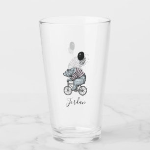 Verre L'ours de bicyclette de ballon   ajoutent votre