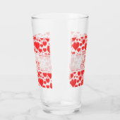 Verre Love Floating Red Valentine's Day Hearts Motif (Gauche)