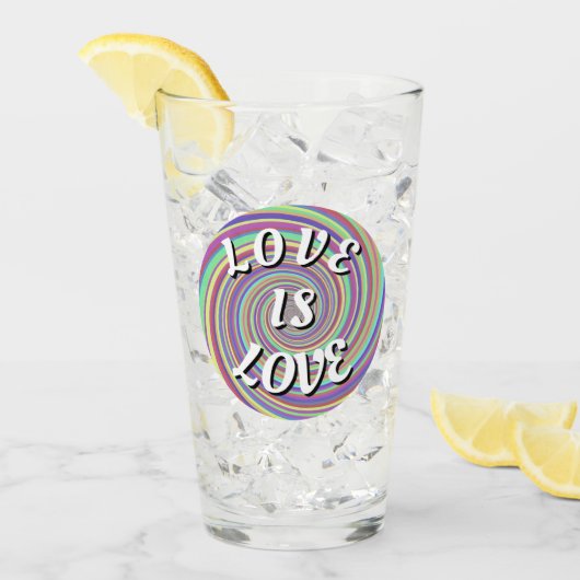 Verre Love Is Love Fierté (Devant glace)
