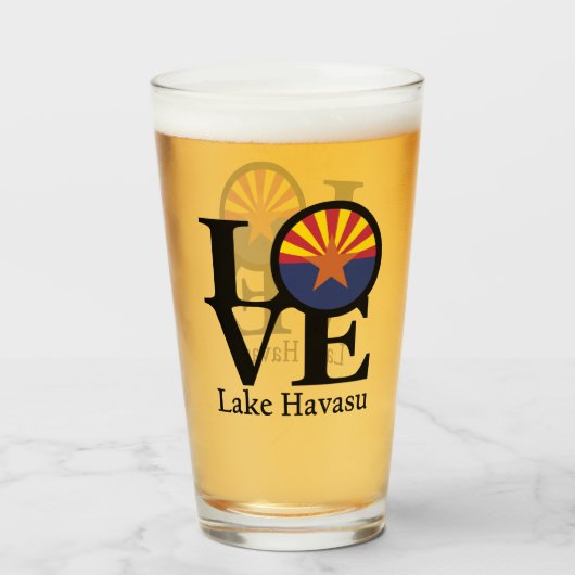 Verre LOVE Lake Havasu (Dos (rempli))