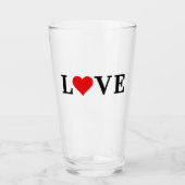 Verre LOVE Minimaliste Élégant (Devant)