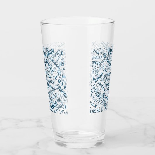 Verre LOVE - Multi Language - Personnalisable Internatio (Droite)