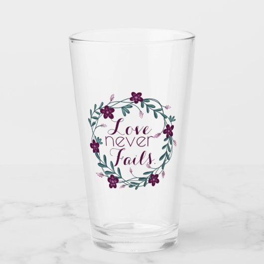 Verre Love Never Fails  (Devant)
