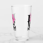 Verre LOVE Palm Beach rose (Gauche)