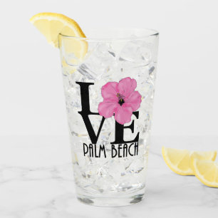 Verre LOVE Palm Beach rose