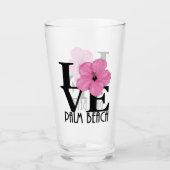 Verre LOVE Palm Beach rose (Devant)