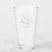 Verre 'Love & Thanks' Elégant Script Wedding Favor (Dos)