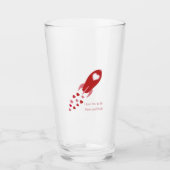 Verre Love You to the Moon and Back Rocket Ship (Devant)