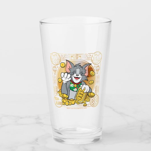 Verre Lucky Cat Jerry Avec Sycees Or (Devant)