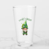 Verre Lucky Charm Leprechaun Gnome - Personnalisé (Devant)